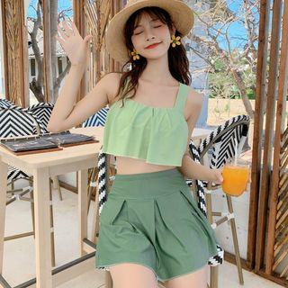 Set: Spaghetti Strap Swim Top + Skirt