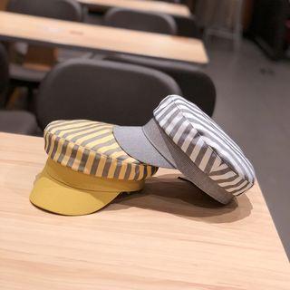 Striped Panel Military Cap