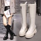 Platform Hidden Wedge Zipper Tall Boots
