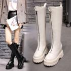 Platform Hidden Wedge Zipper Tall Boots