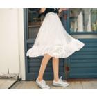A-line Lace Midi Skirt