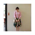 Floral Print Flare Midi Skirt