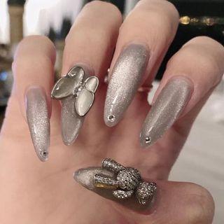 Rhinestone Pointed Nail Tips