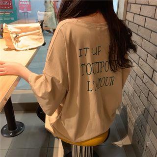 Letter Print Short Sleeve Loose T-shirt