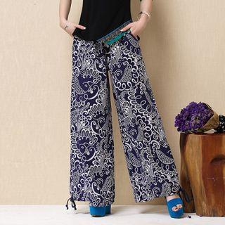 Printed Wide Leg Pants