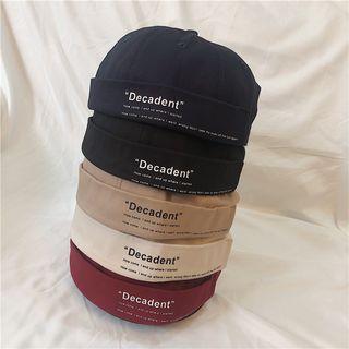 Letter Print Brimless Hat
