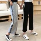 Wide-leg Striped Sweatpants