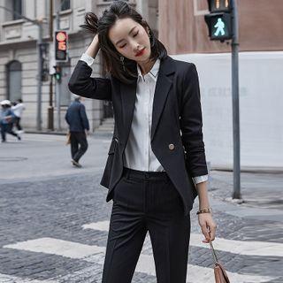 Plain Blazer / Dress Pants / Shirt / Pencil Skirt / Set
