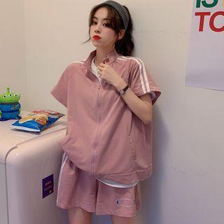 Striped-side Zip Jacket / Shorts / Pants / Set