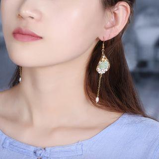 Retro Flower Irregular Pearl Dangle Earring