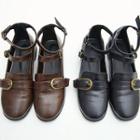 Ankle-strap Buckled Loafers