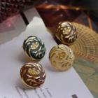 Floral Print Stud Earring