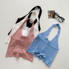 Bow Back Knit Halter Top