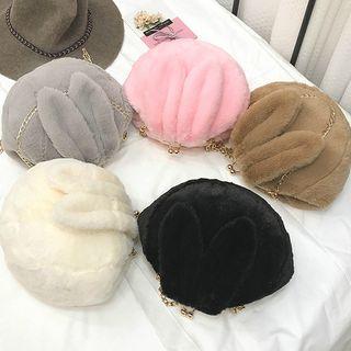 Rabbit Ear Furry Chain Strap Shoulder Bag