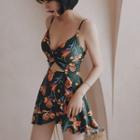 Couple Matching Floral Print Swim Dress / Beach Shorts