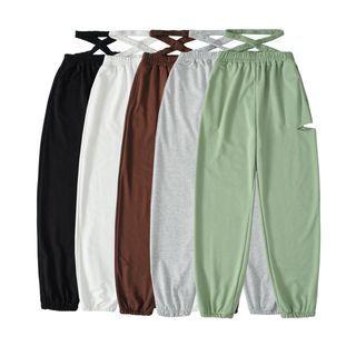 Crisscross Wide Leg Jogger Sweatpants