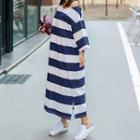 Off-shoulder Color-block T-shirt Dress