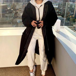 Belted Long Quilted Safari Coat