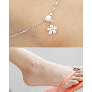 Flower-dangle Anklet