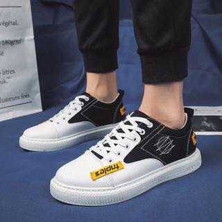 Contrast Trim Lettering Sneakers