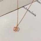 Alloy Crown Pendant Necklace Rose Gold - One Size