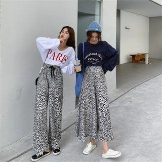 Leopard Print Wide-leg Pants / Midi A-line Skirt