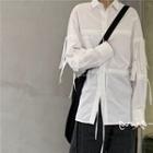 Drawstring Tie-front Shirt