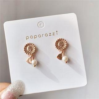 Faux Pearl Alloy Dangle Earring 1 Pair - Stud Earring - One Size