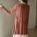 Strap-back Open-front Cardigan