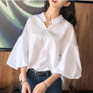 Bell Elbow-sleeve Blouse