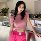 Seam-trim Cropped T-shirt