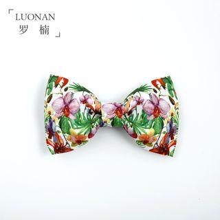 Flower Print Bow Tie
