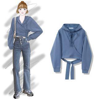 Wrap Hoodie Purplish Blue - One Size