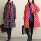 Frog Buttoned Pattern Padded Coat
