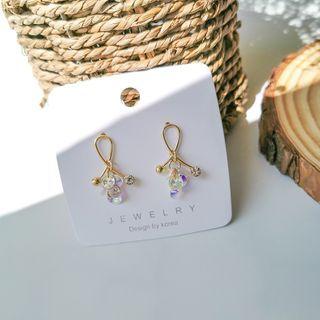 Floral Drop Earring 1 Pair - As Shown In Figure - One Size