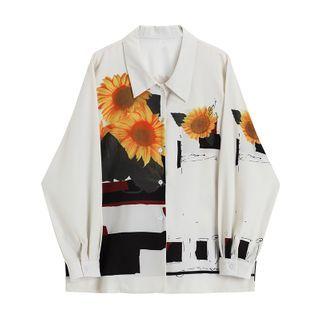 Sunflower Print Blouse