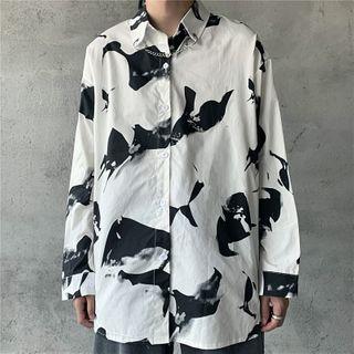 Printed Button-down Casual Shirt