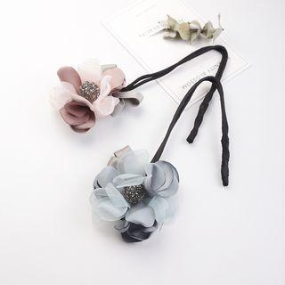 Flower Accent Hair Bun Tool