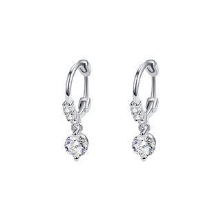 Droplet Sterling Silver Dangle Earring 1 Pair - Silver - One Size