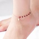 Leaf & Bead Layered Anklet 062 - As Shown In Figure - One Size