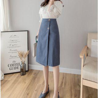 Irregular Midi Pencil Skirt