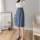 Irregular Midi Pencil Skirt