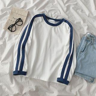 Two Tone Sweatshirt White - One Size