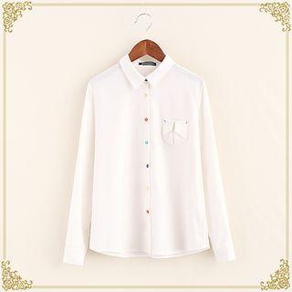 Long-sleeve Color Buttoned Shirt