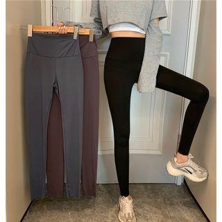 High-waist Fleece-lined Cropped Leggings