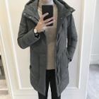 Hooded Button Padded Coat