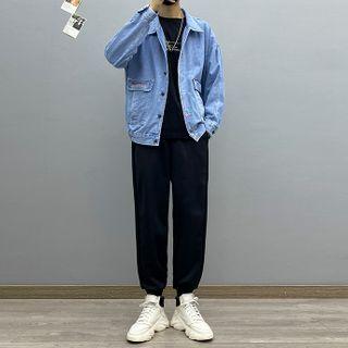 Long-sleeve T-shirt / Denim Jacket / Jogger Pants
