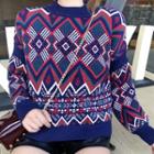 Geometry Print Sweater