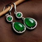 925 Sterling Silver Gemstone Drop Earring 1 Pair - 925 Silver - As Shown In Figure - One Size
