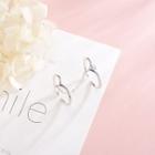 925 Sterling Silver Chained Layered Open Ring Es434 - One Size